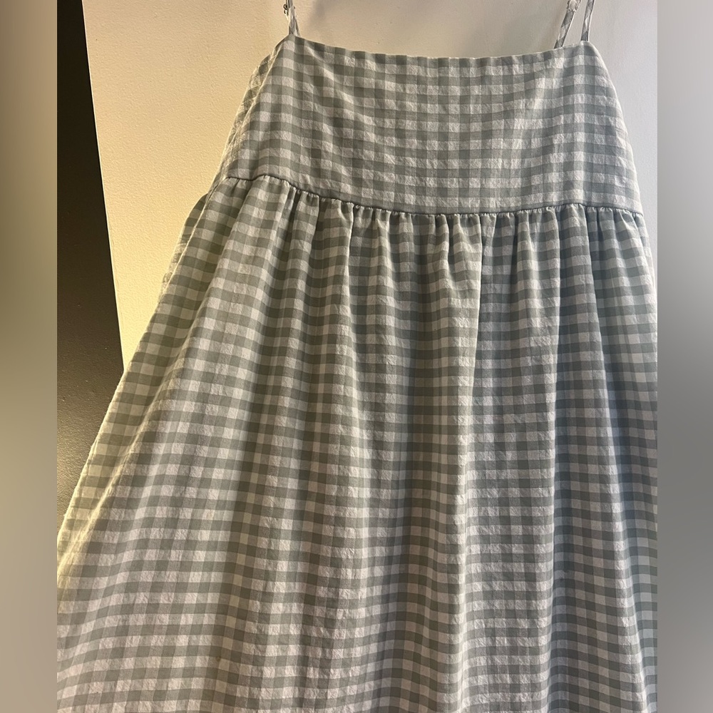 Petal & Pup green gingham maxi dress
